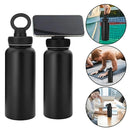 Garrafa Térmica de Água HydraFit com Suporte de Celular – Ideal para acompanhar seus treinos na academia com hidratação e praticidade!