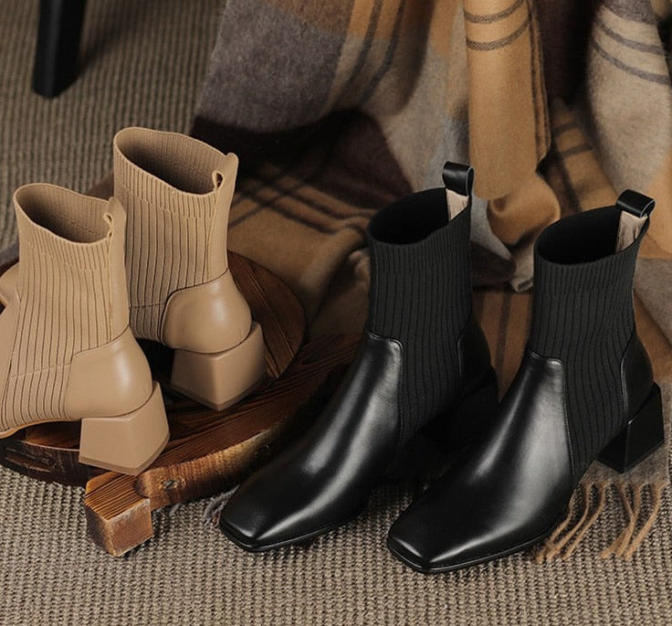 Bota Feminina Confort Premium – Cano Curto, Salto Bloco Seguro, Forro Aconchegante e Estilo para Todos os Momentos