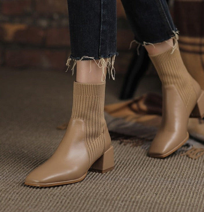 Bota Feminina Confort Premium – Cano Curto, Salto Bloco Seguro, Forro Aconchegante e Estilo para Todos os Momentos