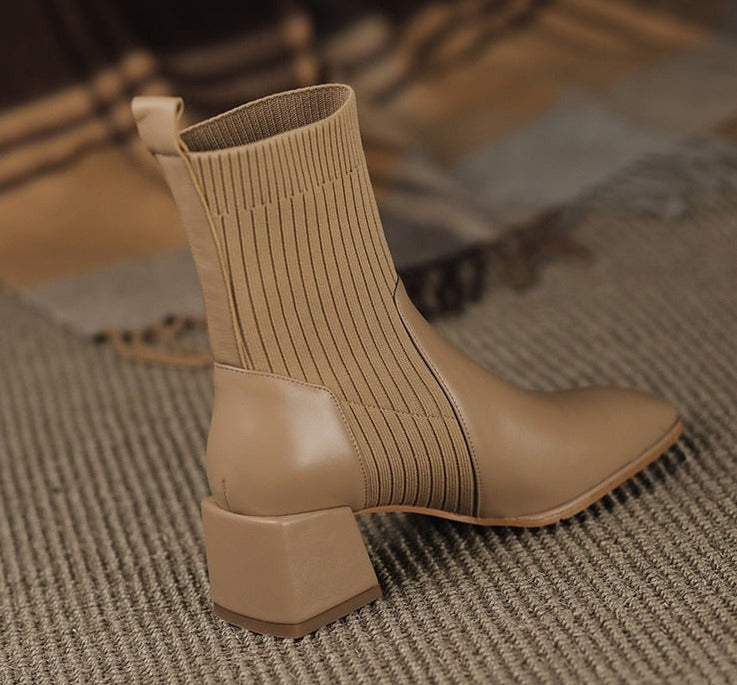 Bota Feminina Confort Premium – Cano Curto, Salto Bloco Seguro, Forro Aconchegante e Estilo para Todos os Momentos