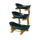 Fruteira de Mesa em Madeira Smart (2–3 Camadas) – Cestos Empilháveis – Ótima para Cozinha e Sala