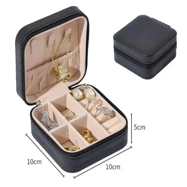 Porta Joias Delicata – Organização e Elegância para Suas Joias em Qualquer Lugar, Cabe Até na Bolsa de Viagem!