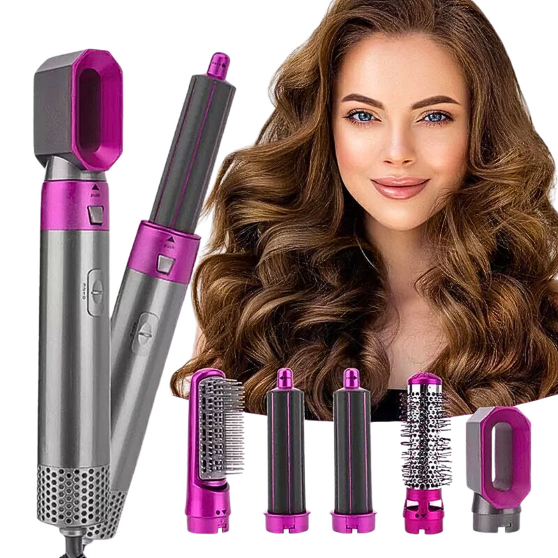 Escova Modeladora HairPro 5 em 1 – Seca, Alisa, Modela, Hidrata e Alinha com Tecnologia de Íons Negativos