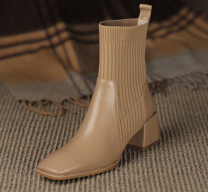 Bota Feminina Confort Premium – Cano Curto, Salto Bloco Seguro, Forro Aconchegante e Estilo para Todos os Momentos