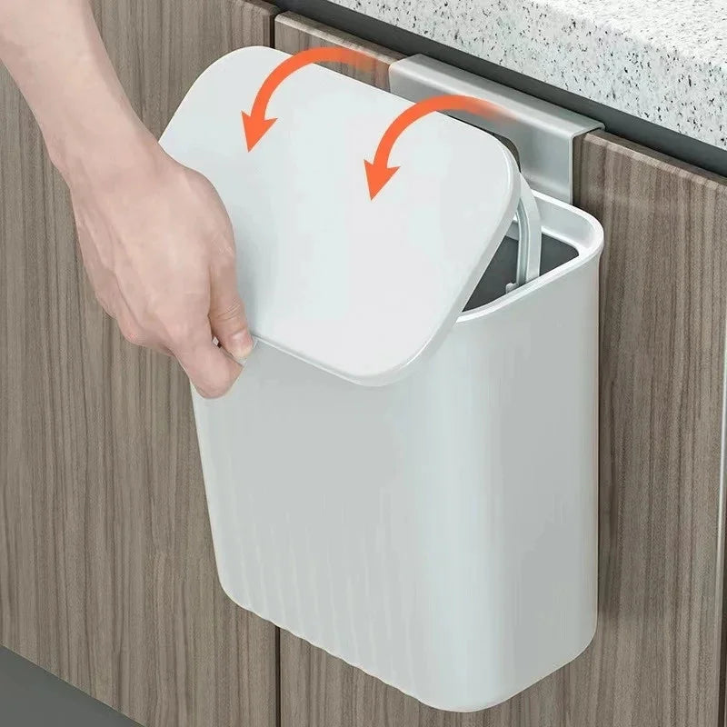 Lixeira Suspensa MultiUso 9L – Descarte Prático e Sem Cheiro na Sua Cozinha