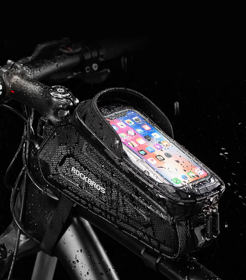 Bolsa Ciclismo Porta Celular Suporte  RockBros - Impermeável, Resistente e Confortável