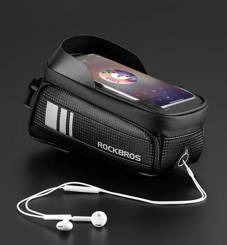 Bolsa Ciclismo Porta Celular Suporte  RockBros - Impermeável, Resistente e Confortável