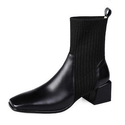 Bota Feminina Confort Premium – Cano Curto, Salto Bloco Seguro, Forro Aconchegante e Estilo para Todos os Momentos