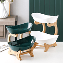 Fruteira de Mesa em Madeira Smart (2–3 Camadas) – Cestos Empilháveis – Ótima para Cozinha e Sala