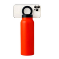 Garrafa Térmica de Água HydraFit com Suporte de Celular – Ideal para acompanhar seus treinos na academia com hidratação e praticidade!